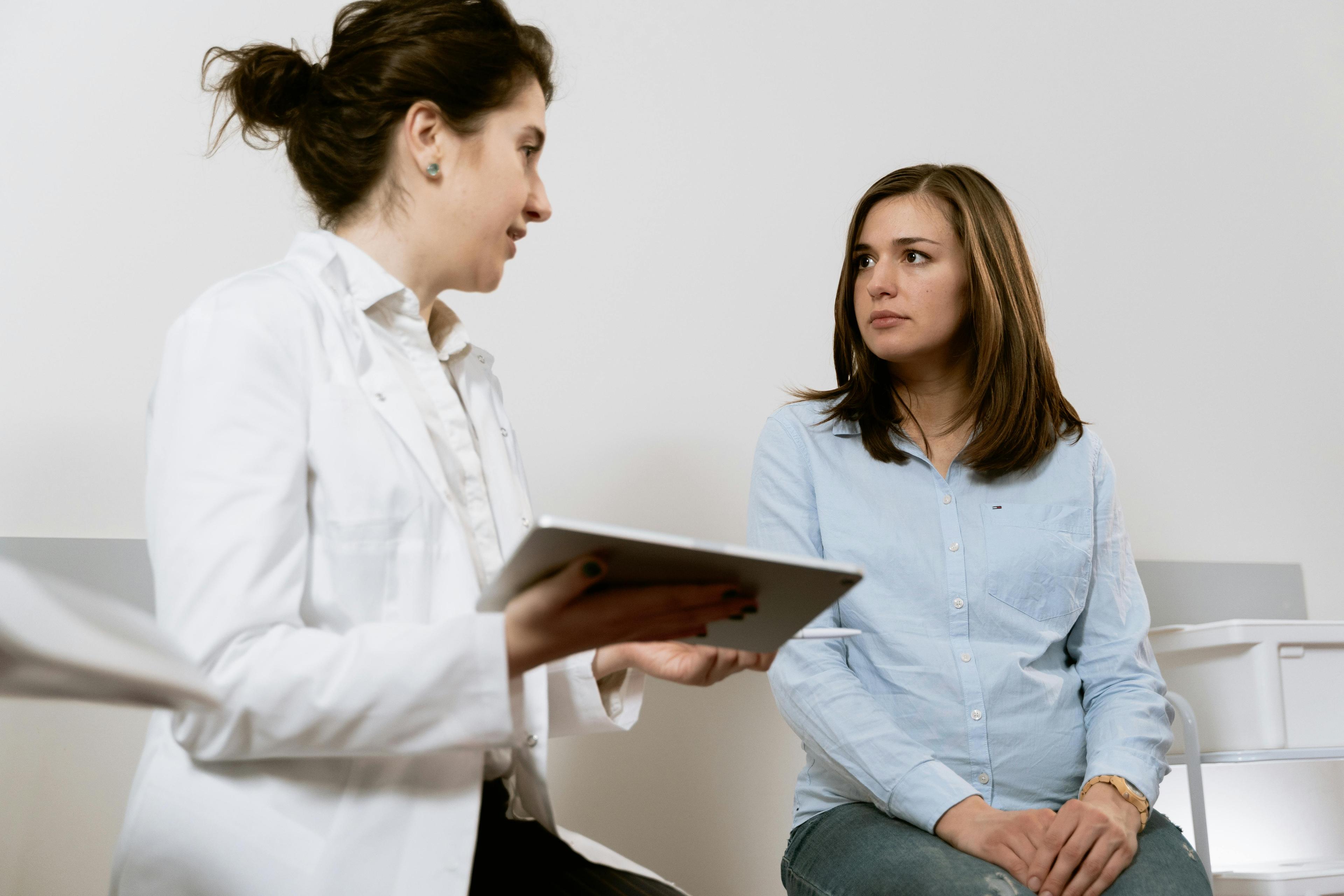 Clinical consultation scene